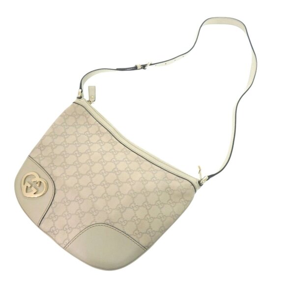 GUCCI White Leather Love Shoulder Bag - Picture 4 of 8